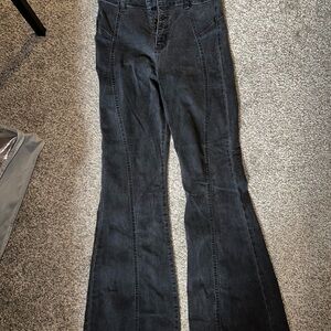 Cello Black High-Rise Flare Jeans